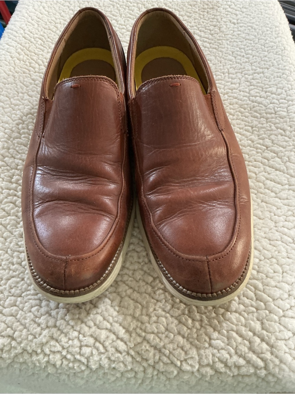 Cole Haan Brown Leather Slip-On Loafers